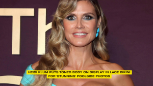 Heidi Klum Puts Toned Body On Display In Lace Bikini