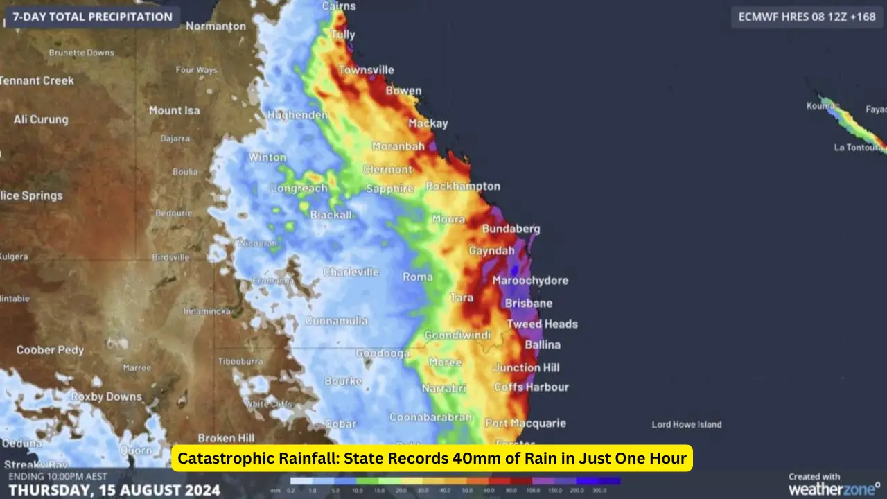 Catastrophic Rainfall State Records 40mm of Rain in Just One Hour