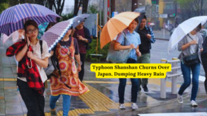 Typhoon Shanshan Churns Over Japan, Dumping Heavy Rain