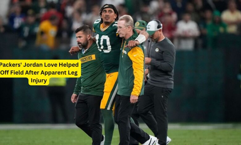 Packers' Jordan Love Helped Off Field After Apparent Leg Injury