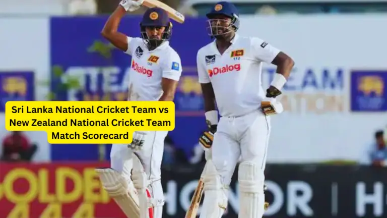 Sri Lanka National Cricket Team vs New Zealand National Cricket Team Match Scorecard